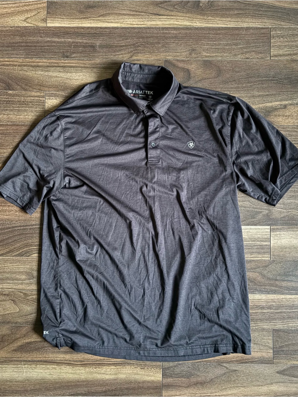Ariat Men’s Black Polo with Subtle Heather